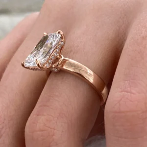 5.20CT Radiant CVD Diamond Engagement Ring in 18K Yellow Gold – IGI Certified E/VVS2