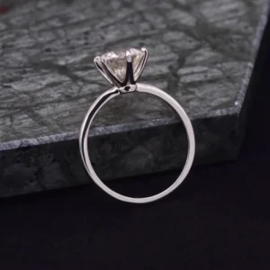 2.00 Ct Round Brilliant Diamond Engagement Ring in 14K White Gold – IGI Certified Classic Solitaire