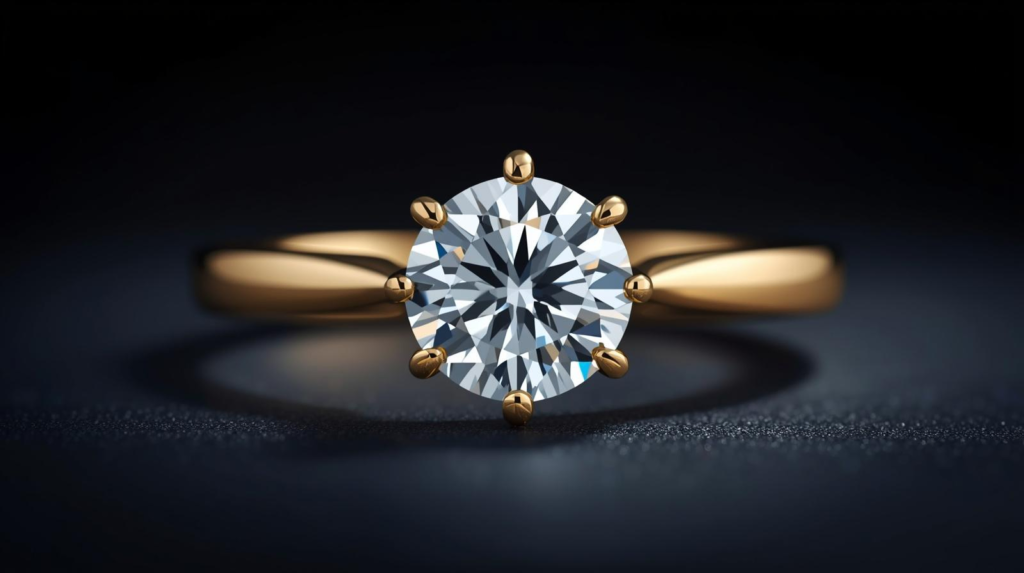 IGI certified lab diamond engagement ring Dubai