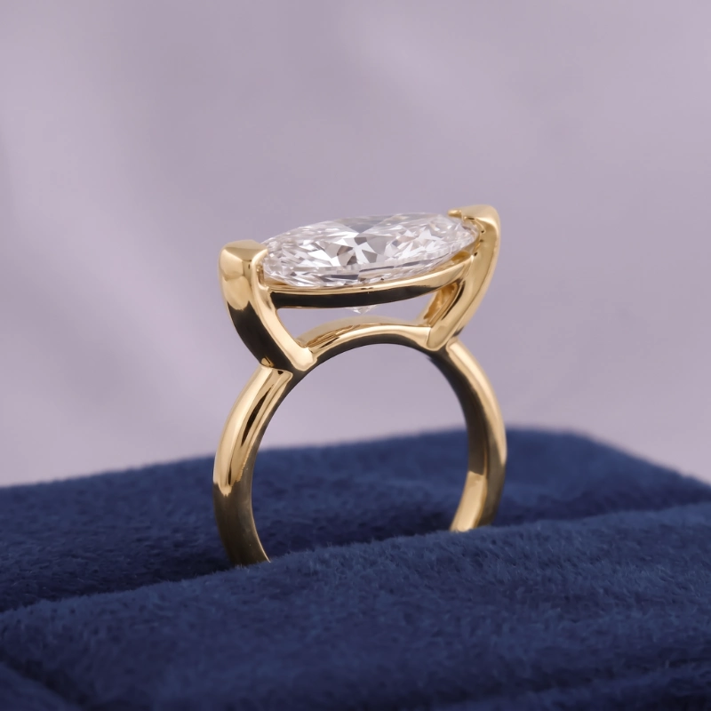 2.5CT Marquise Cut Lab Grown Diamond Engagement Ring in 14K White Gold 5 2.5CT Marquise Cut Lab Grown Diamond Engagement Ring in 14K White Gold - Image 5