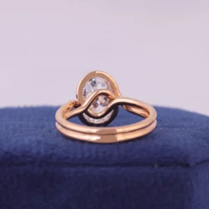 2CT Oval Cut Lab-Grown Diamond Engagement Ring in 14K Gold