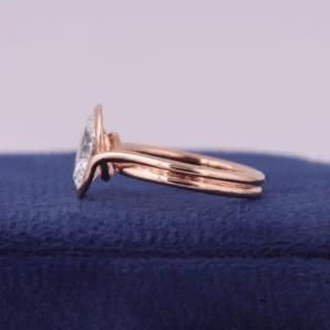 2CT Oval Cut Lab-Grown Diamond Engagement Ring in 14K Gold