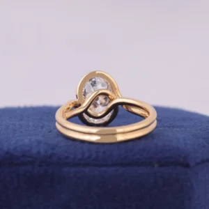 2CT Oval Cut Lab-Grown Diamond Engagement Ring in 14K Gold