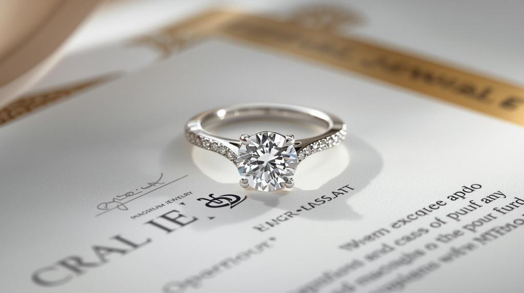 IGI certified lab-grown diamond with grading certificate