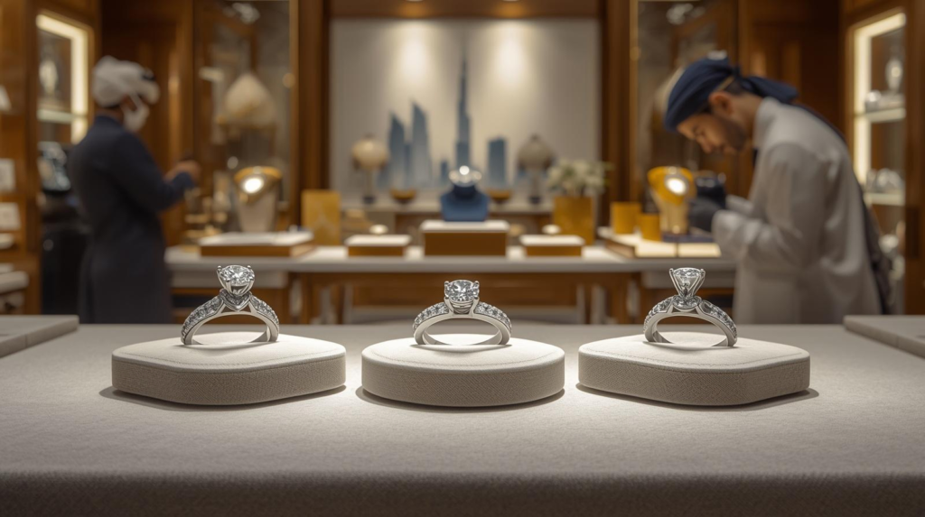 Dubai Jewel Factory luxury diamond jewelry showroom and manufacturing team in Dubai UAE