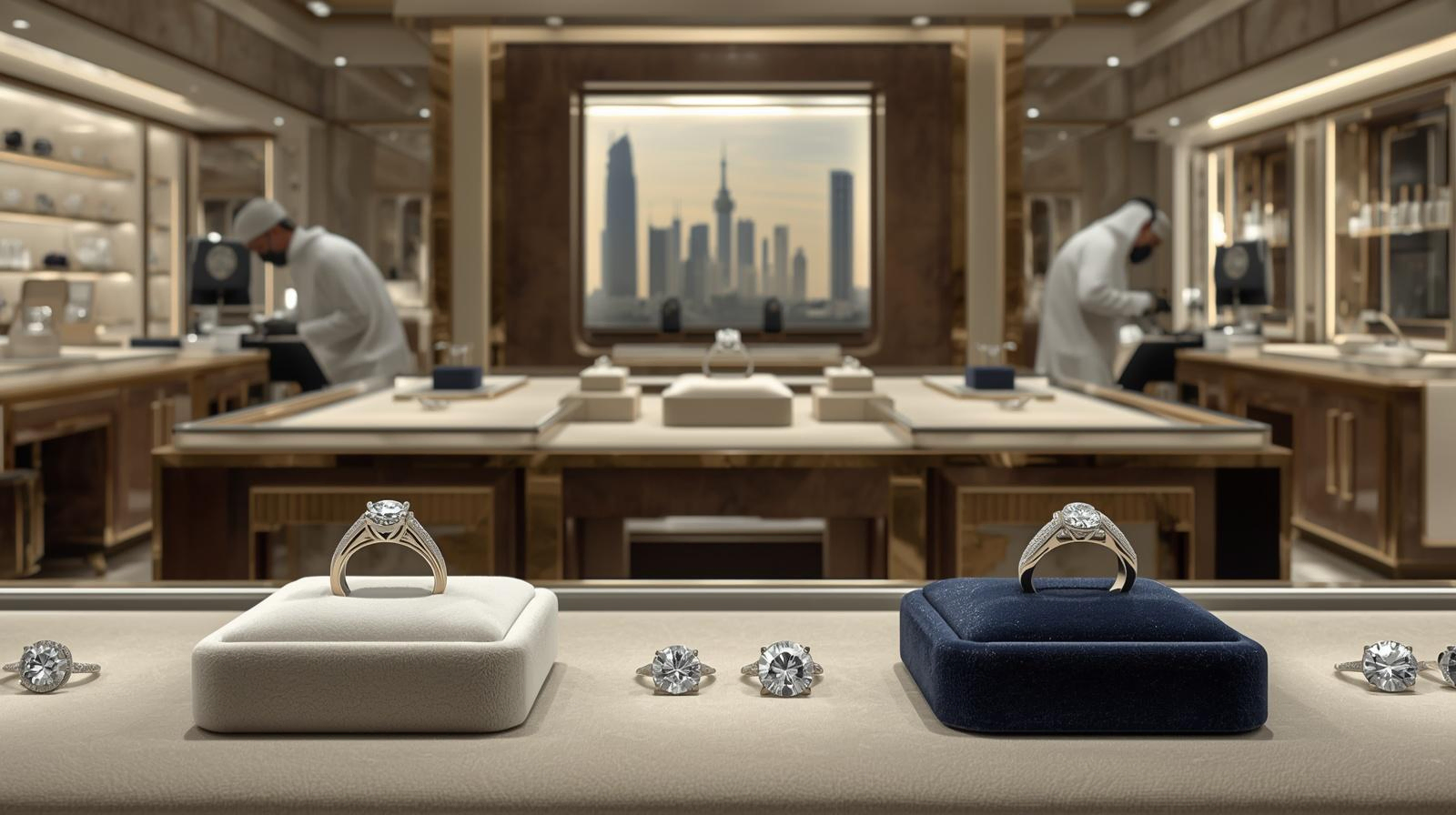 Dubai Jewel Factory luxury diamond jewelry showroom and manufacturing team in Dubai UAE