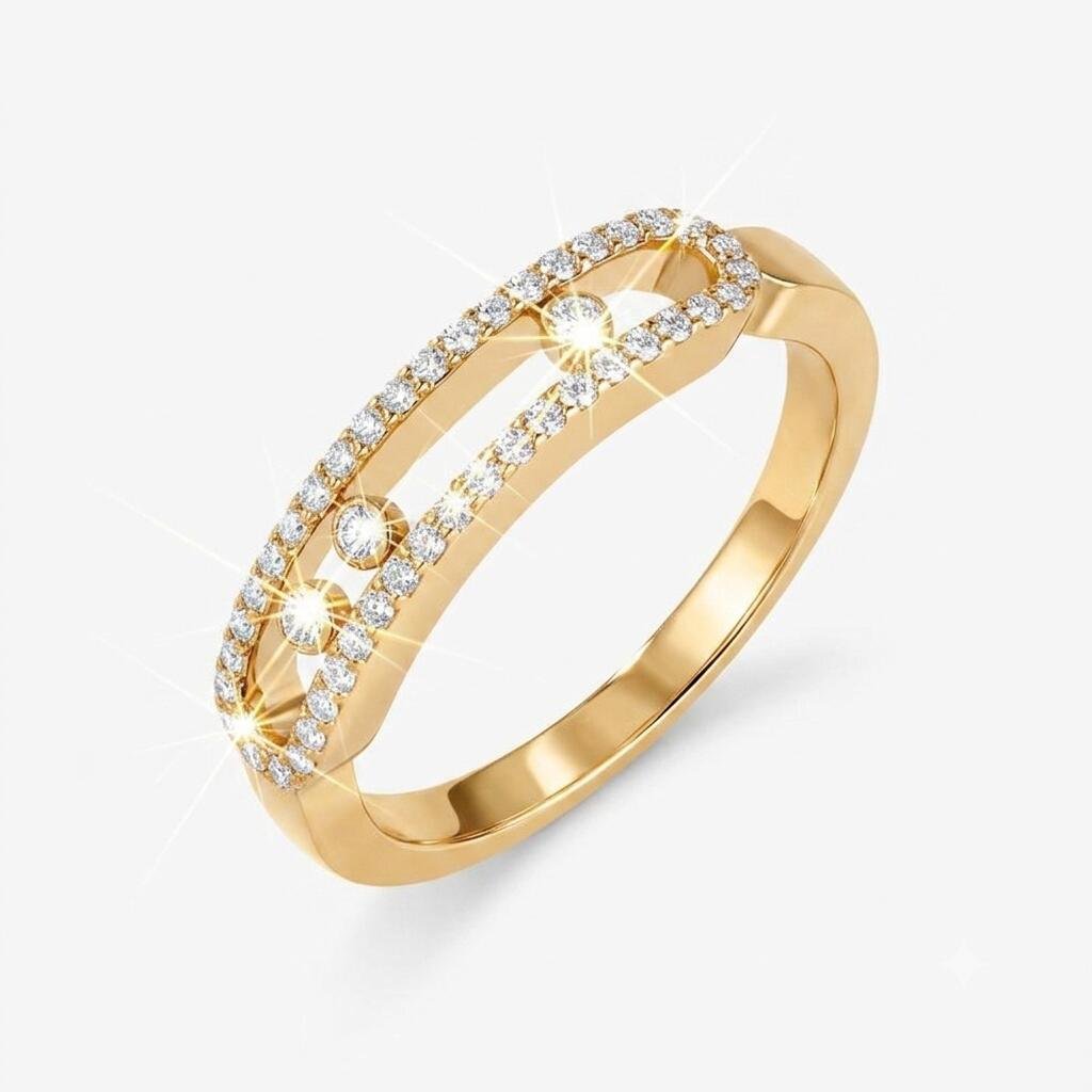 18k Diamond Shining Ring