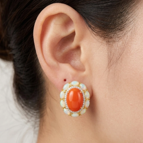Coral Earrings