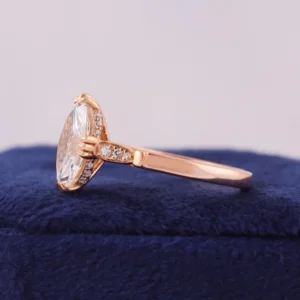 2.20 CT Marquise Cut IGI Certified Lab-Created Diamond Ring in 14K Yellow Gold – E Color VVS2