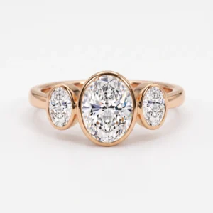2.30 Ct Round Lab Diamond Bezel Engagement Ring E/VVS2 – 18K Yellow Gold, Dubai Crafted