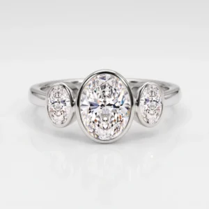 2.30 Ct Round Lab Diamond Bezel Engagement Ring E/VVS2 – 18K Yellow Gold, Dubai Crafted