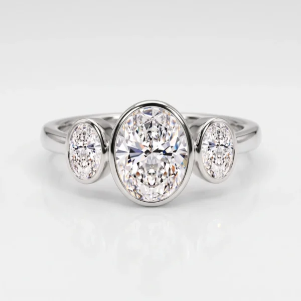 2.30 Ct Round Lab Diamond Bezel Engagement Ring E/VVS2 – 18K Yellow Gold, Dubai Crafted